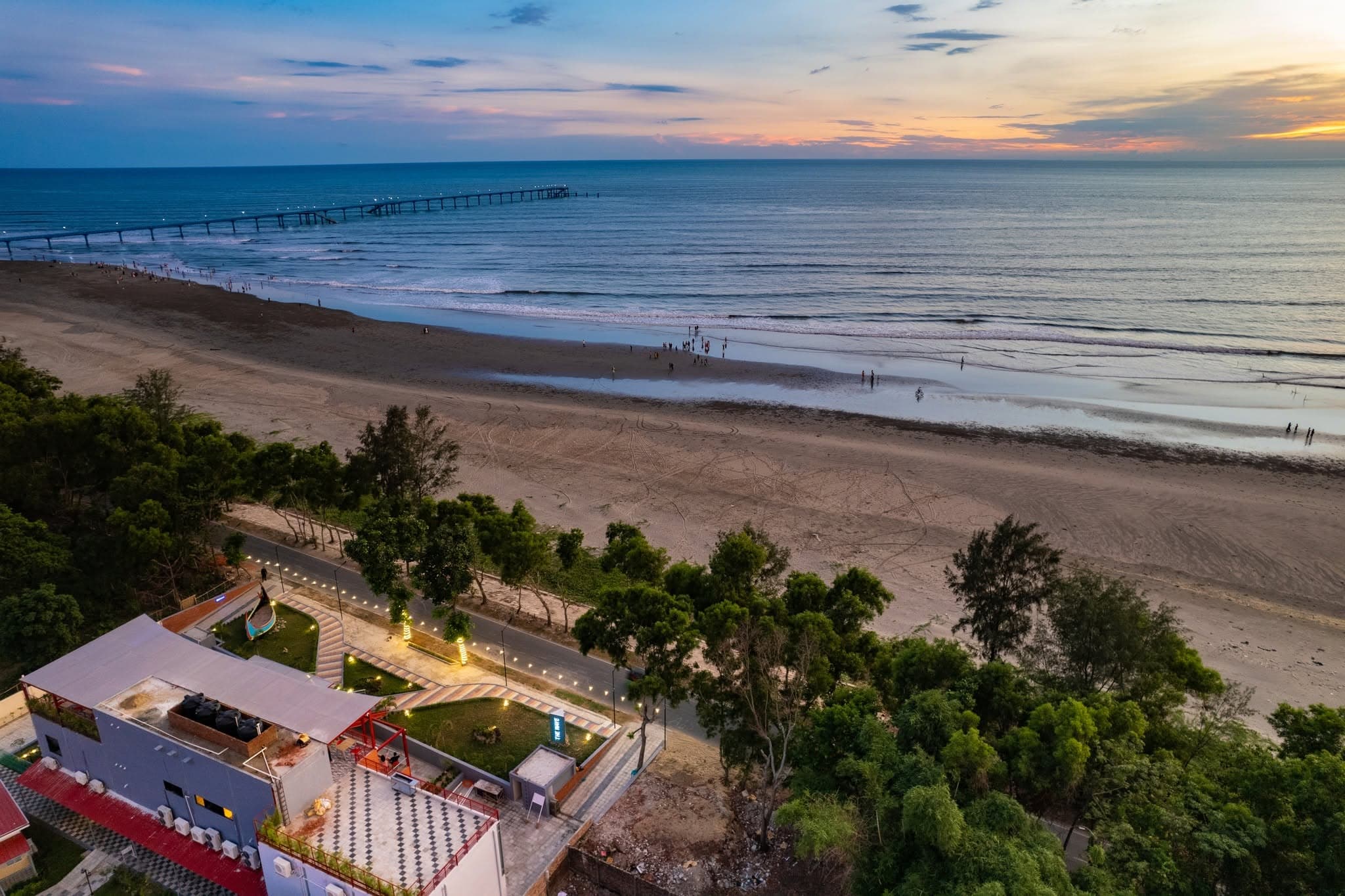Golden hour coastline at Inani Beach, Cox's Bazar