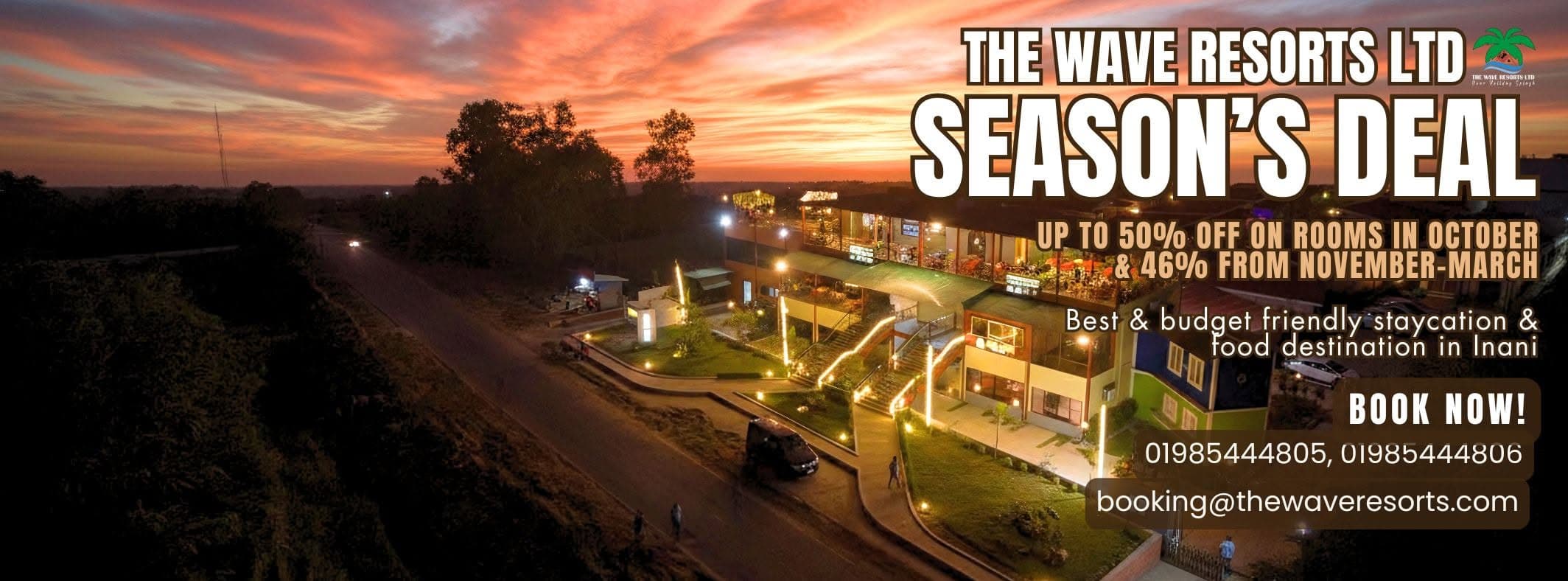 Resort Exterior at Night
